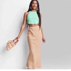 Wild Fable Tan Floral Skirt